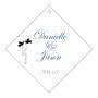 Personalize Doves Diamond Wedding Hang Tag